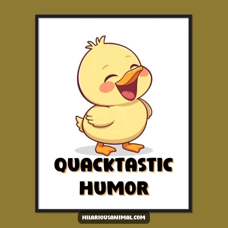 Funny Duckling Digital Art: Hearty Laughing Print, Instant Funny Gift Download!