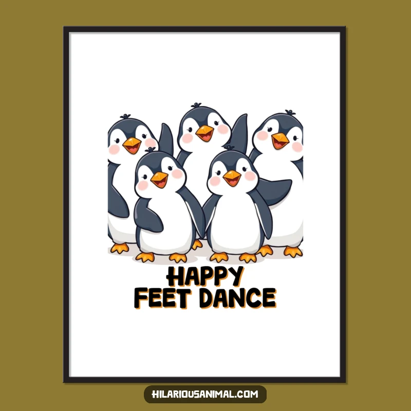 Funny Penguin Giggling Digital Art: Instant Hilarious Animal Joy