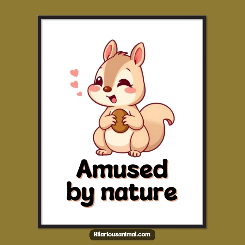 Funny Squirrel Chattering Digital Art - Hilarious Printable Nutty Gift