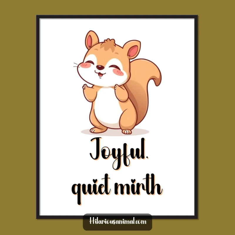 Funny Squirrel Digital Art: Instant Joyful Laugh Download, Perfect Funny Gift
