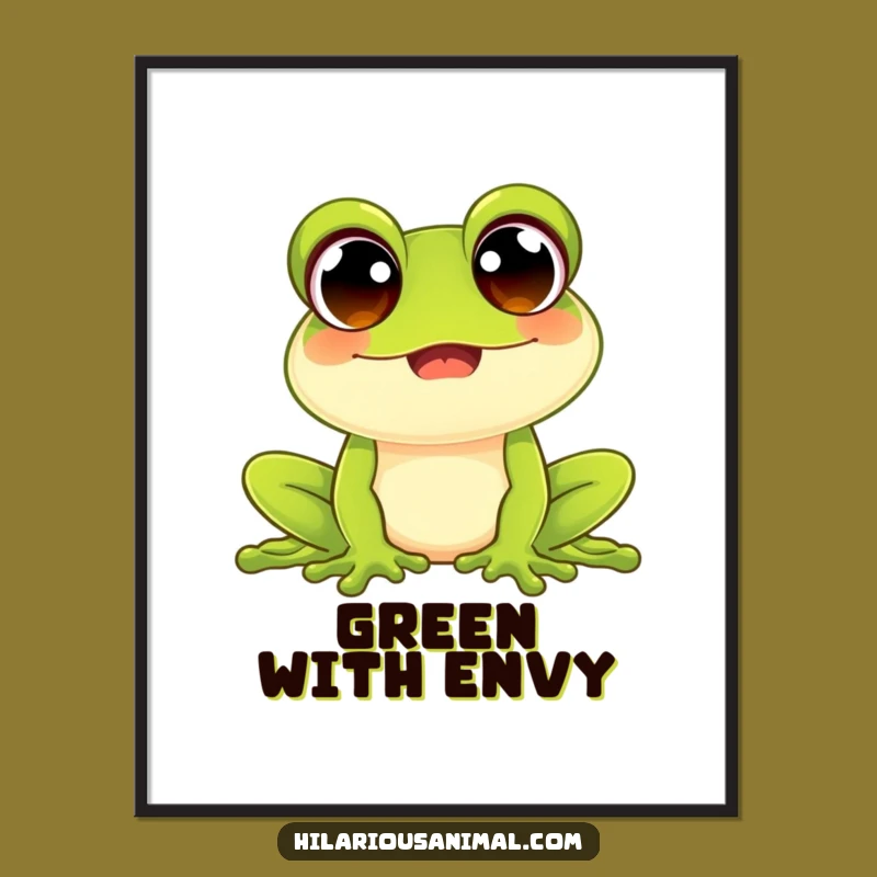 Funny Frog Croak Digital Art: Instant Amphibian Joy for Your Walls
