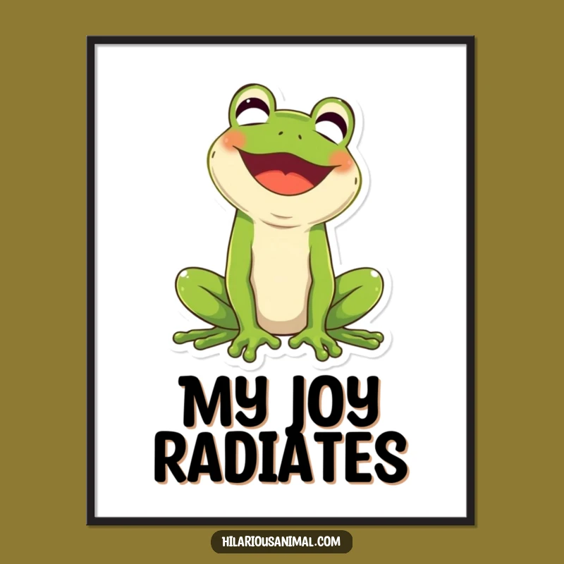 Funny Frog Laughing Digital Art: Instant Hilarious Amphibian Download