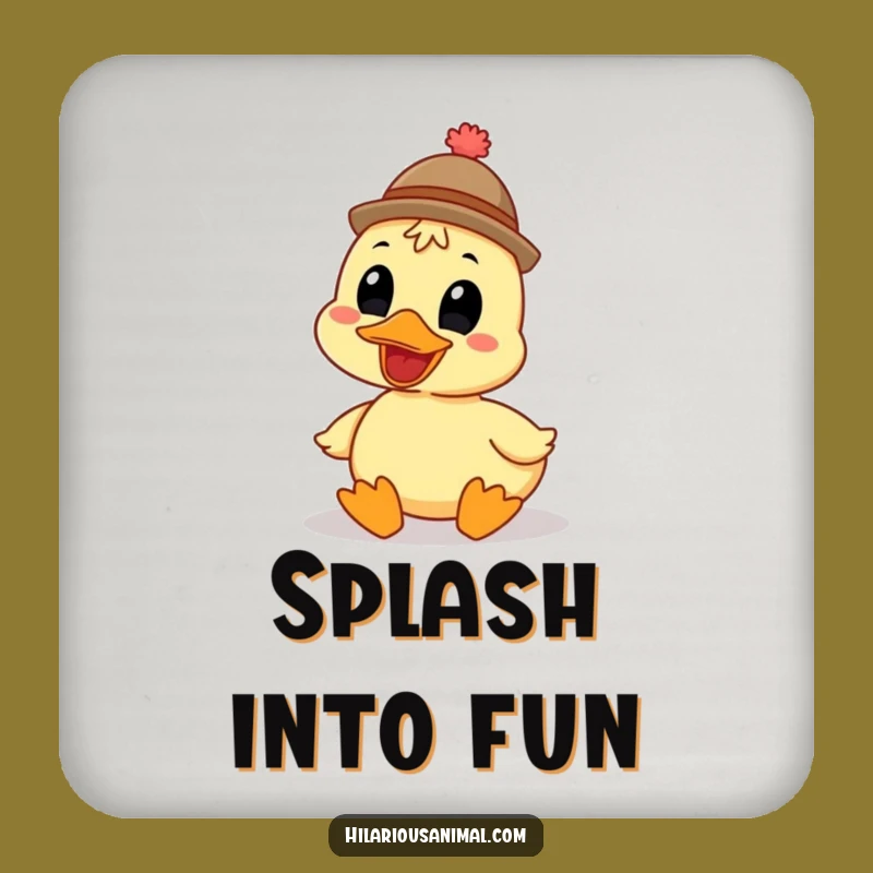 Funny Duck Hat Coaster: Add Fowl Charm to Your Table