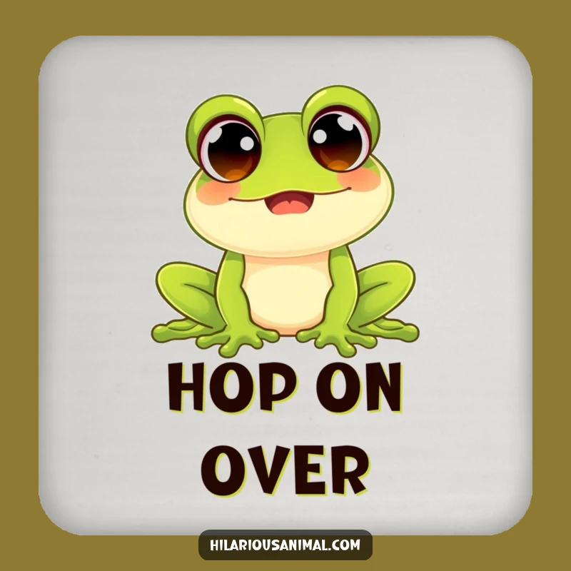 Funny Frog Croak Coaster: Add Amphibian Charm to Your Table