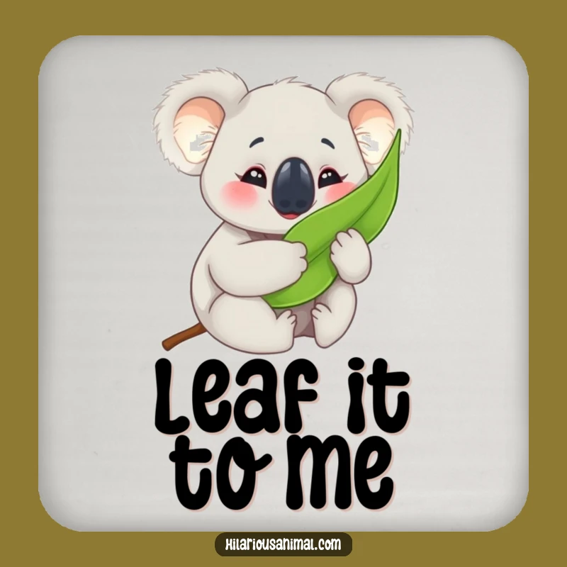 Funny Koala Cub Coasters: Protect Surfaces with Blissful Eucalyptus Hugs!