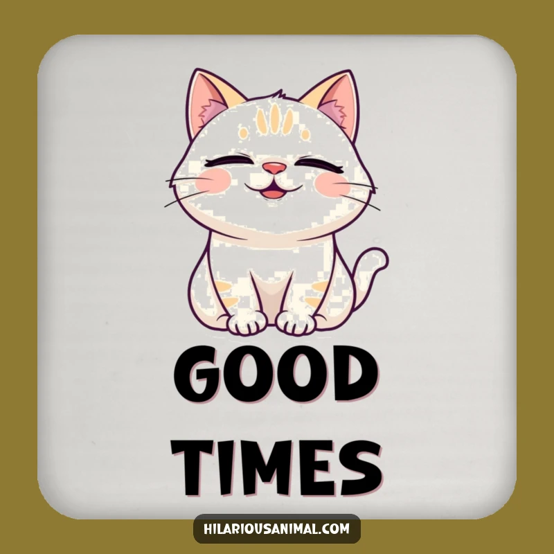 Funny Laughing Cat Coasters: Feline Protection, Hilarious Table Set, Perfect Gift