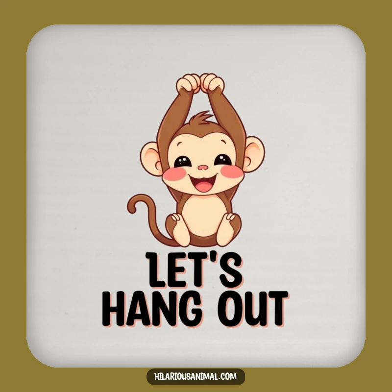 Funny Monkey Cub Coasters: Protect Surfaces with Upside-Down Chuckles!