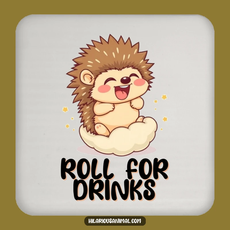 Funny Hedgehog Cub Rolling Coasters: Protect Surfaces with Hilarious Charm