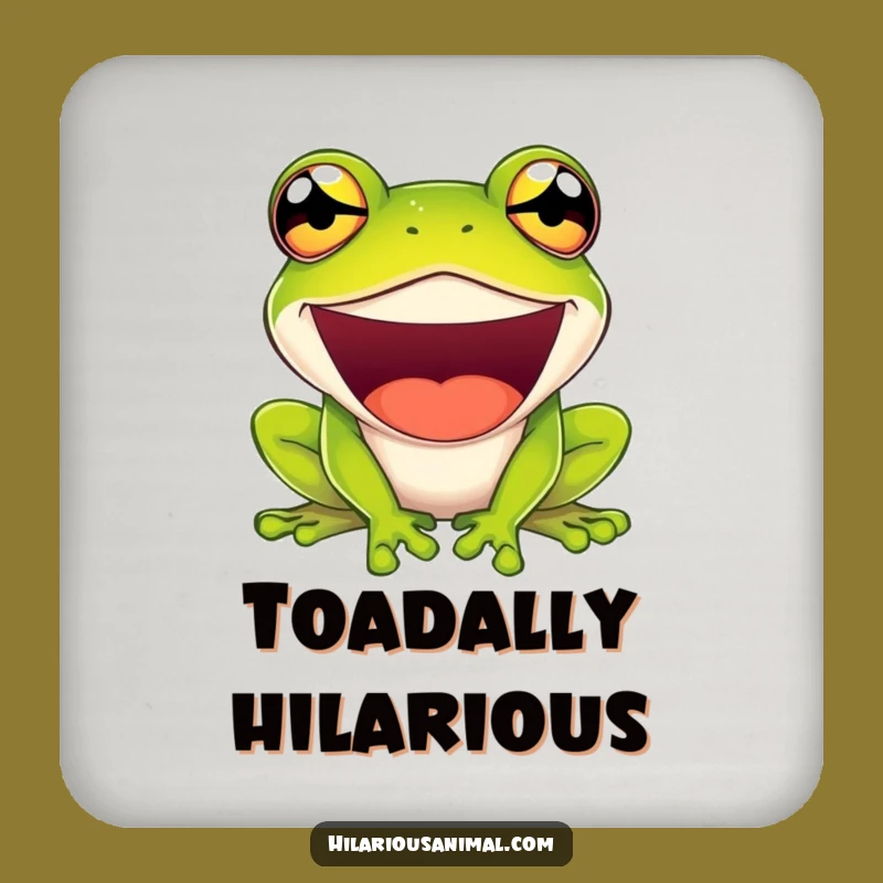 Funny Bulging Frog Coaster - Protect Surfaces with Smiles!