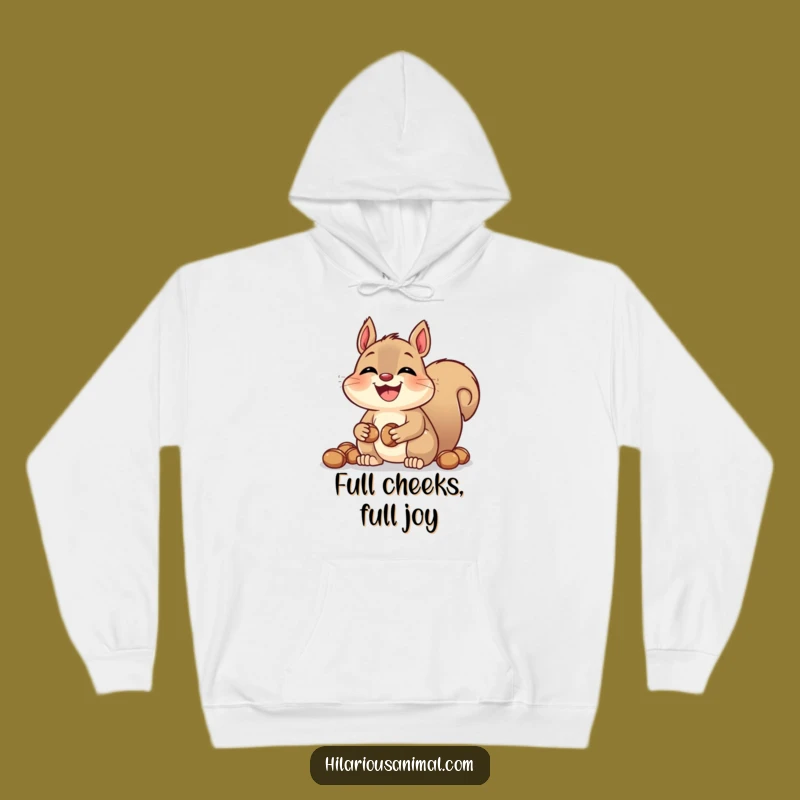 Cozy Funny Squirrel Hoodie: Warm Comfort with a Nutty Grin