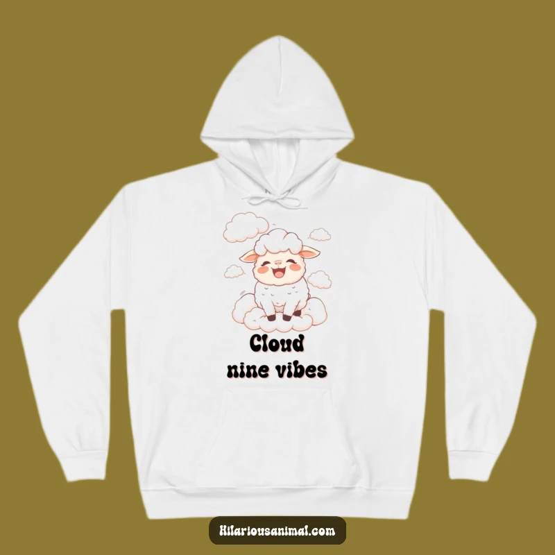 Funny Bewildered Sheep Hoodie: Cozy Up in Cloud Nine Laughter