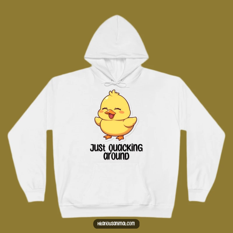 Funny Duck Quacking Hoodie - Cozy Chubby Laugher, Perfect Warm Funny Gift