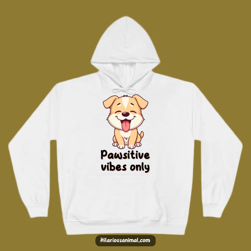 Funny Giggling Dog Hoodie: Cozy Pullover with Playful Pup, Great Humorous Gift
