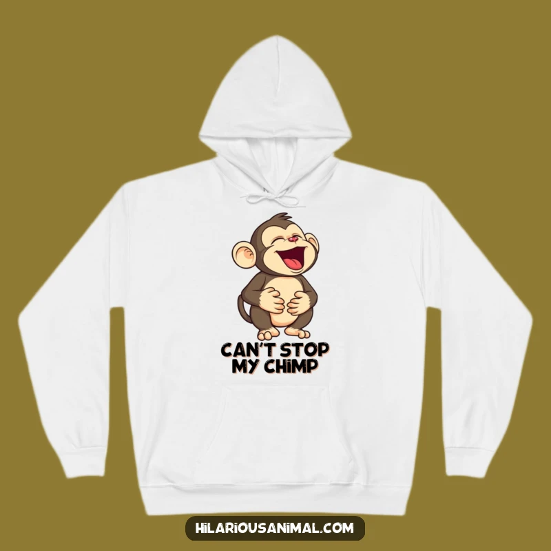 Funny Monkey Hoodie: Belly-Laughing Character, Cozy & Hilarious Primate Wear