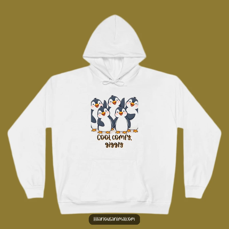 Funny Penguin Giggling Hoodie: Cozy Up in Hilarious Antarctic Warmth