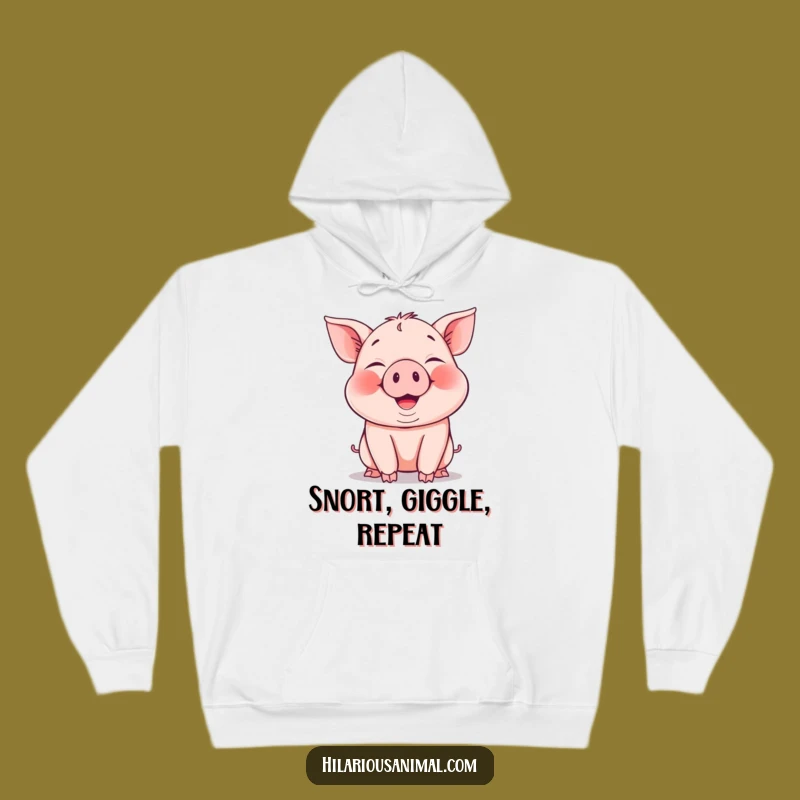Funny Piglet Hoodie - Cozy Snorting Piggy Sweatshirt, Hilarious Gift Idea