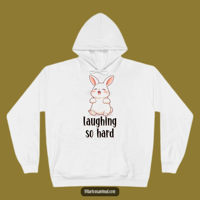 Funny Rabbit Silent Laughter Hoodie - Cozy & Hilarious Bunny Gift