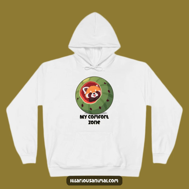 Funny Red Panda Watermelon Hoodie - Cozy & Hilarious Animal Lover Sweatshirt