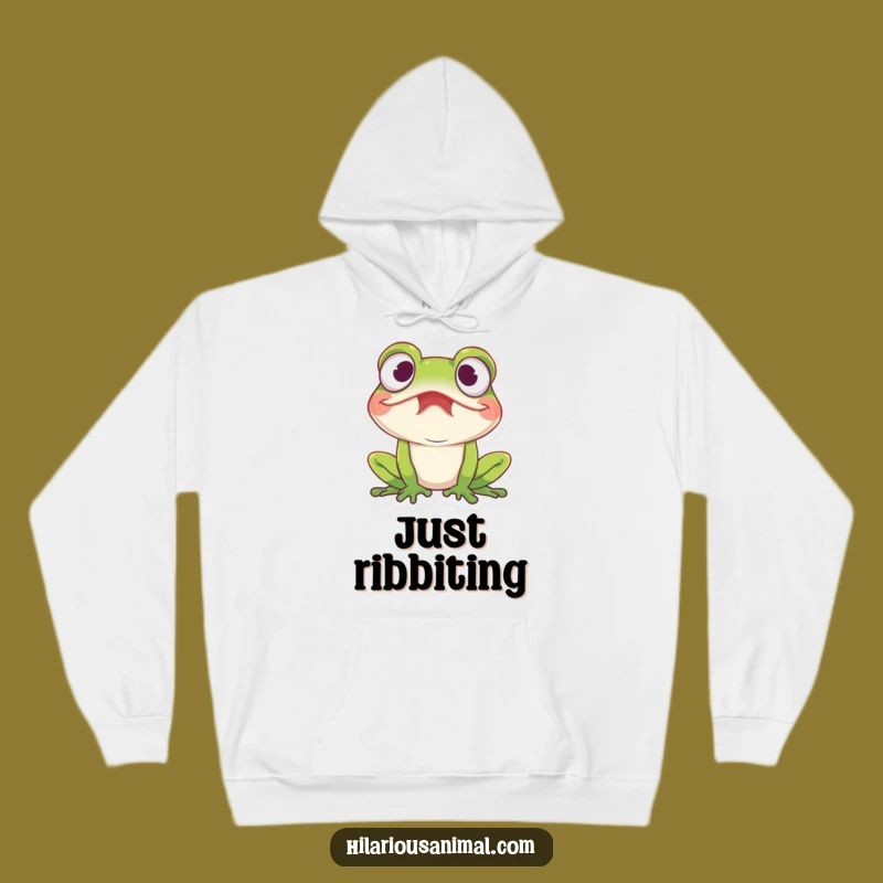 Funny Amused Frog Hoodie: Get Cozy with This Hilarious, Mirthful Amphibian