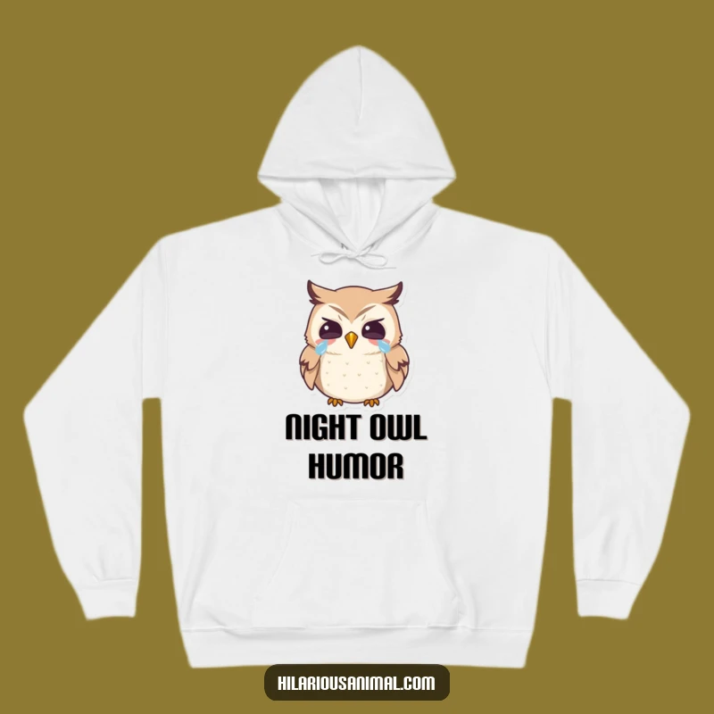 Funny Owl Hoodie: Cozy Laughing Tears Sweatshirt, Your Ultimate Funny Gift!