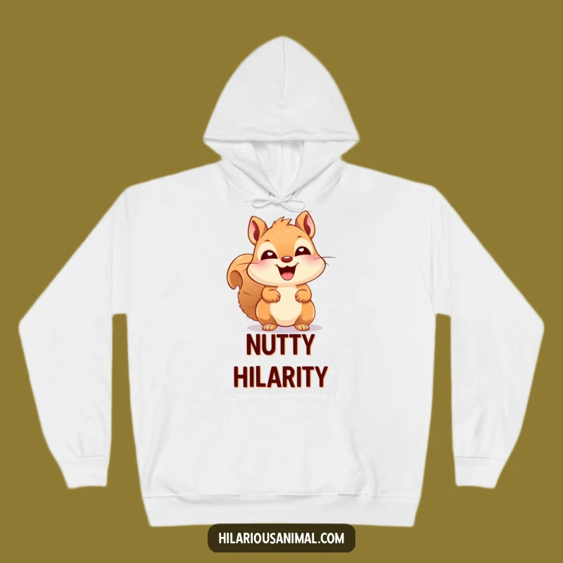 Cozy Funny Squirrel Hoodie: Happy Laughing Critter, Bright Eyes, Warm Gift