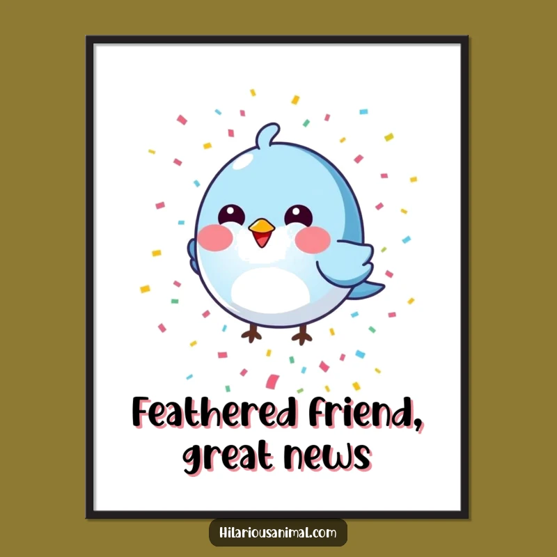 Free Printable Bird Wall Art: Confetti Shower Downloadable Decor