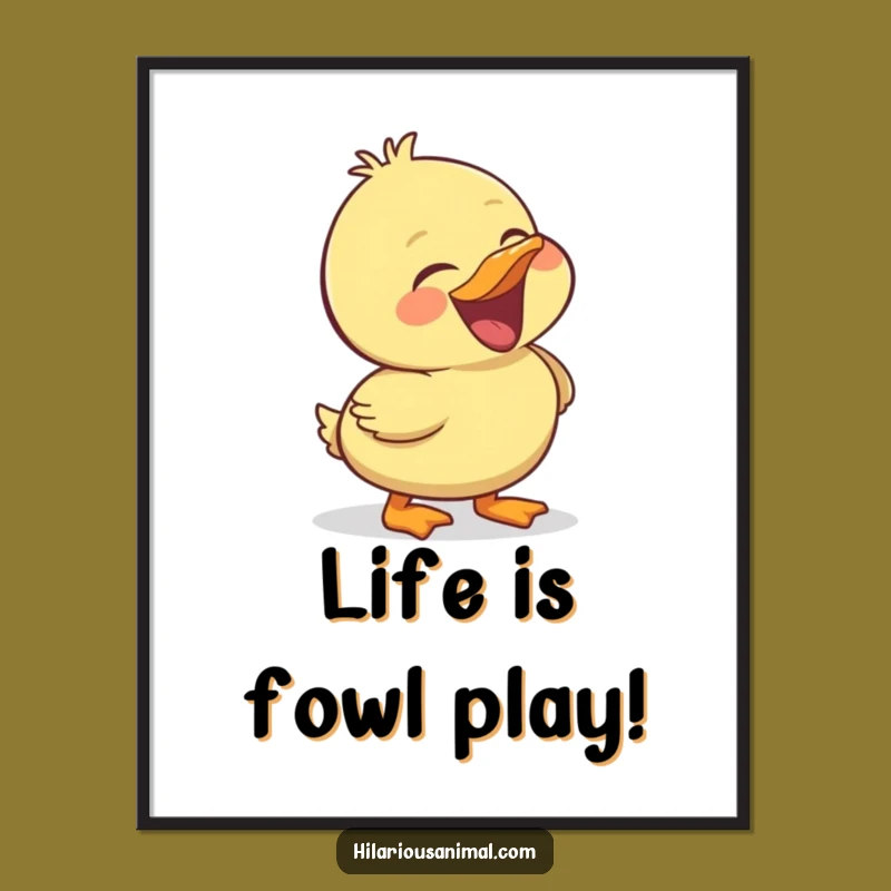 Free Printable Wall Art: Cheerful Duckling Laugh Downloadable Decor for Whimsical Spaces