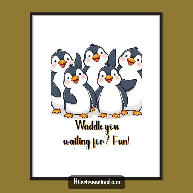 Free Printable Wall Art: Penguin Party Downloadable Decor for Chill Vibes