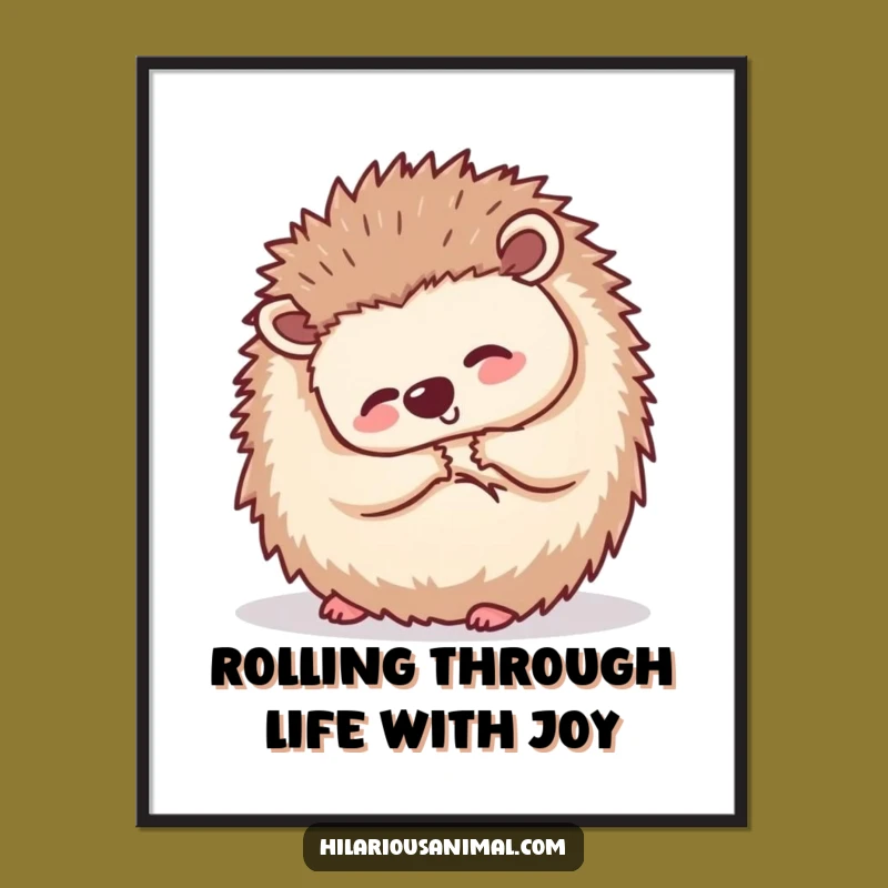 Free Printable Laughing Hedgehog Wall Art: Cute and Funny Downloadable Decor for a Cozy Space