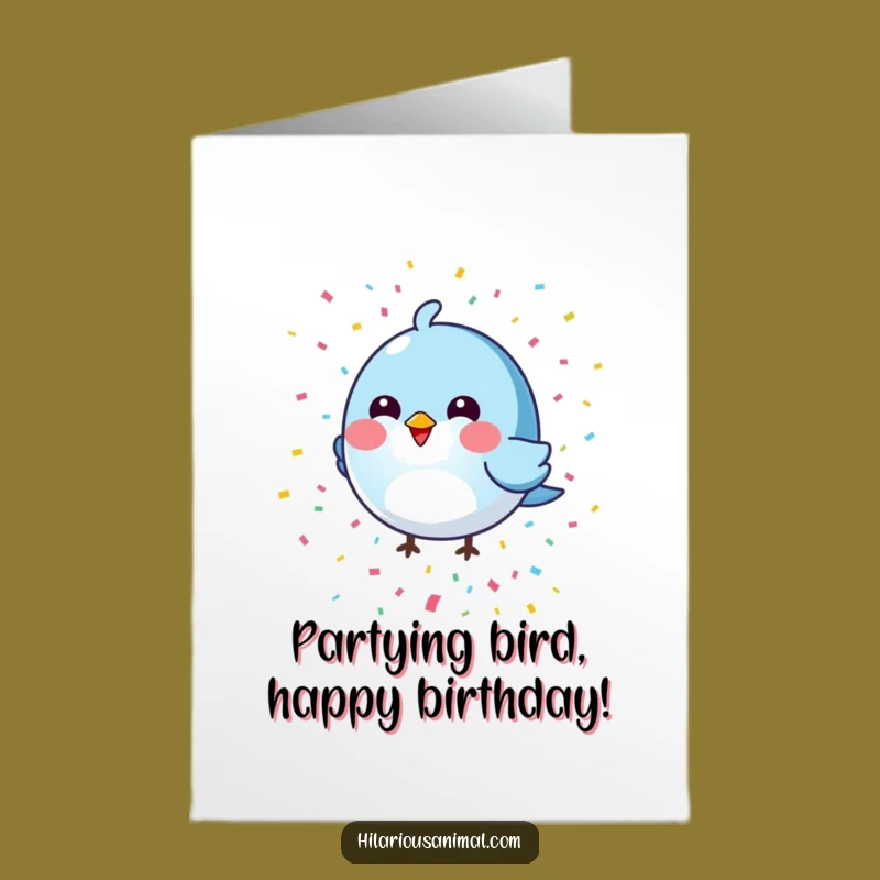 Free Printable Bird Birthday Card: Confetti Bird Downloadable Fun