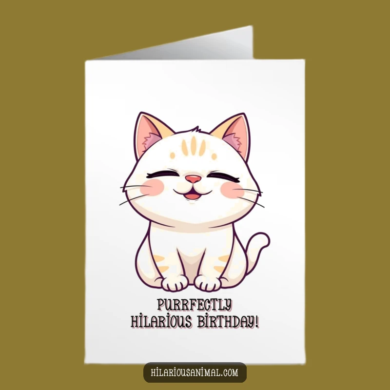 Free Printable Birthday Card: Laughing Cat's Birthday LOLs - Funny Downloadable Gift