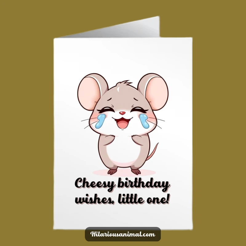 Free Printable Birthday Card: Laughing Mouse Tears for a Hilarious Celebration