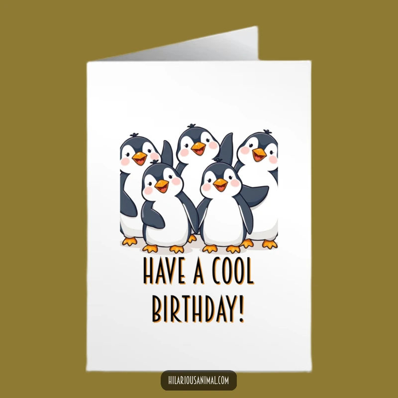 Free Printable Birthday Card: Penguin Party Downloadable Gift for Fun Times