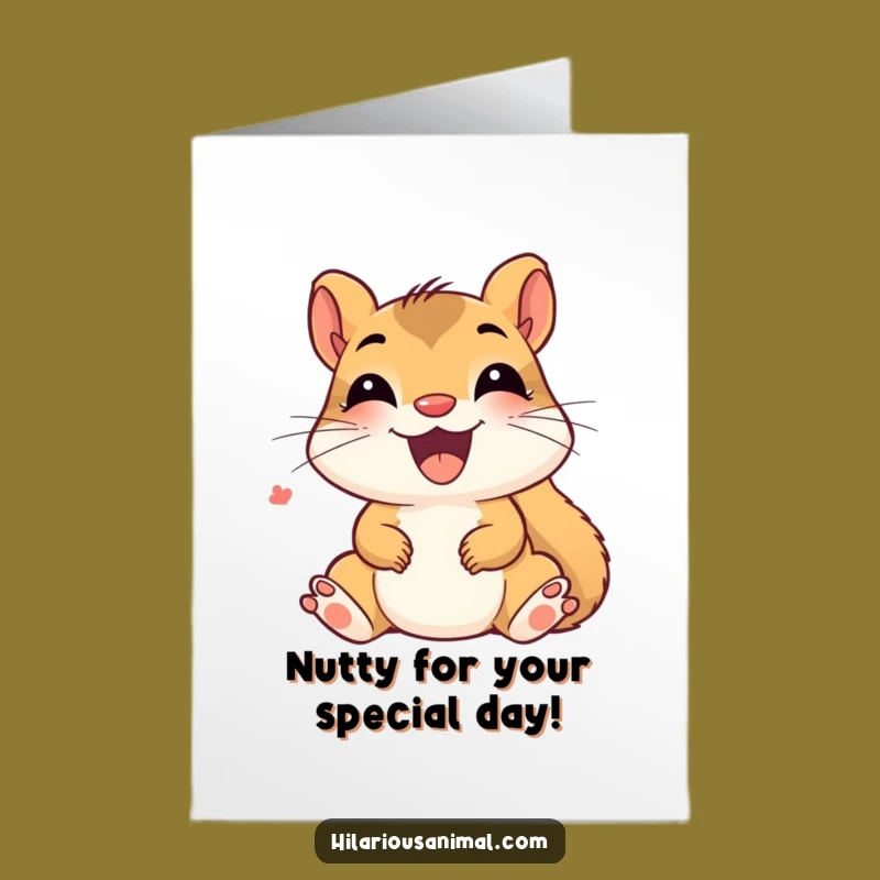 Free Printable Squirrel Birthday Card: Funny Downloadable Gift for Laugh Lovers