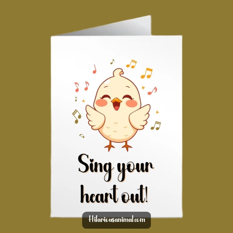Free Printable Bird Birthday Card: Cheerful Chirping, Downloadable Funny Gift