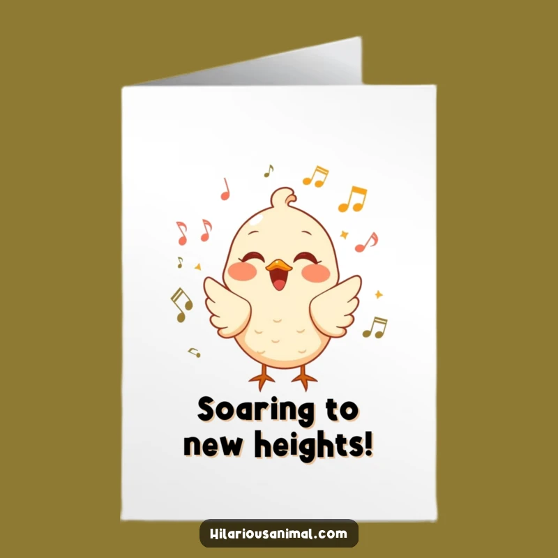 Free Printable Bird Congrats Card: Cheerful Chirping, Downloadable Funny Gift