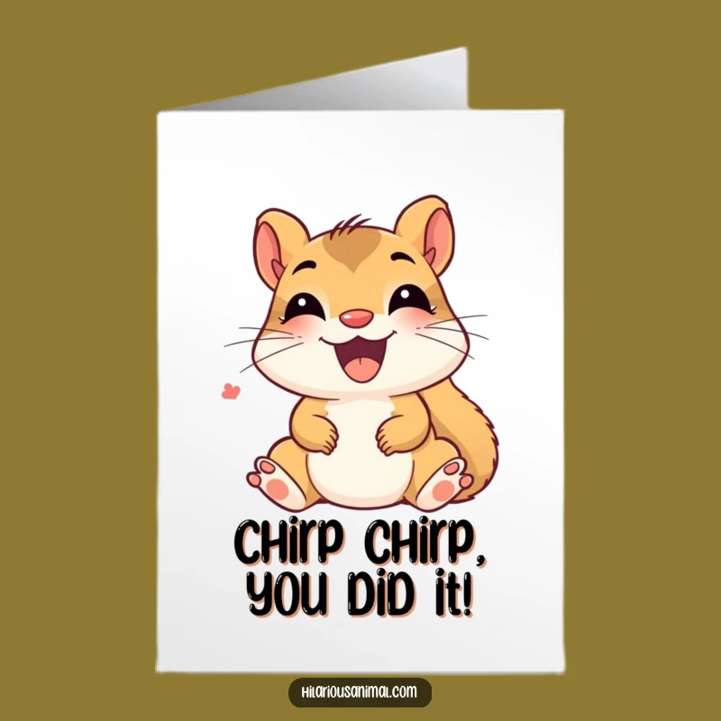 Free Printable Squirrel Congrats Card: Funny Downloadable Gift for Happy News