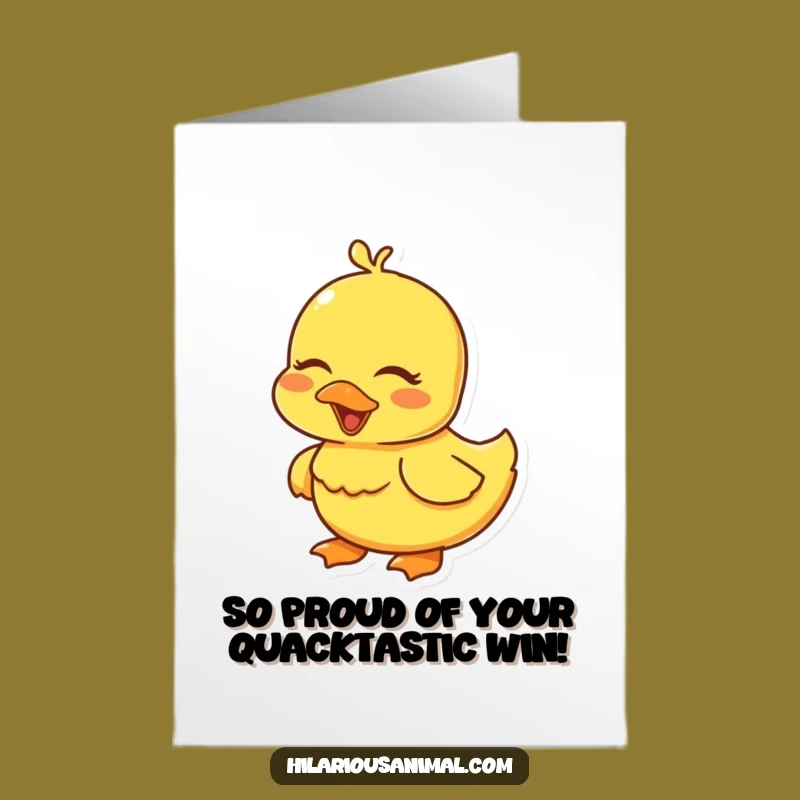 Free Printable Funny Duckling Congratulations Card - Joyful Chick Downloadable Greeting