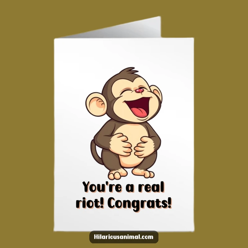 Free Printable Congrats: Laughing Monkey Hilarious Achievement Downloadable Gift Card
