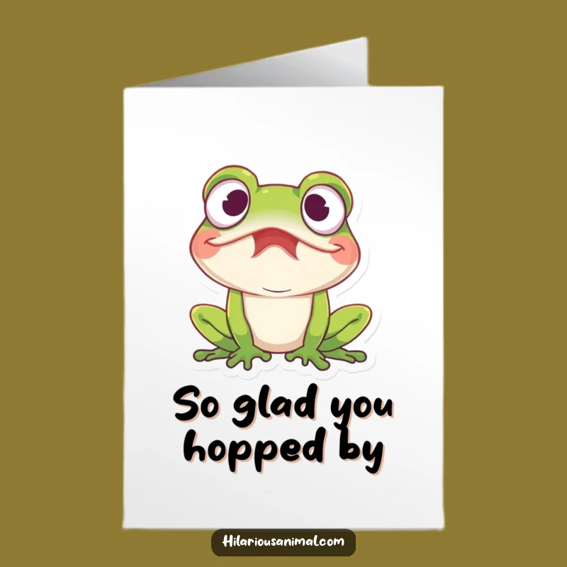 Free Printable Frog Thank You Card: Amused Laughing, Downloadable Funny Gift