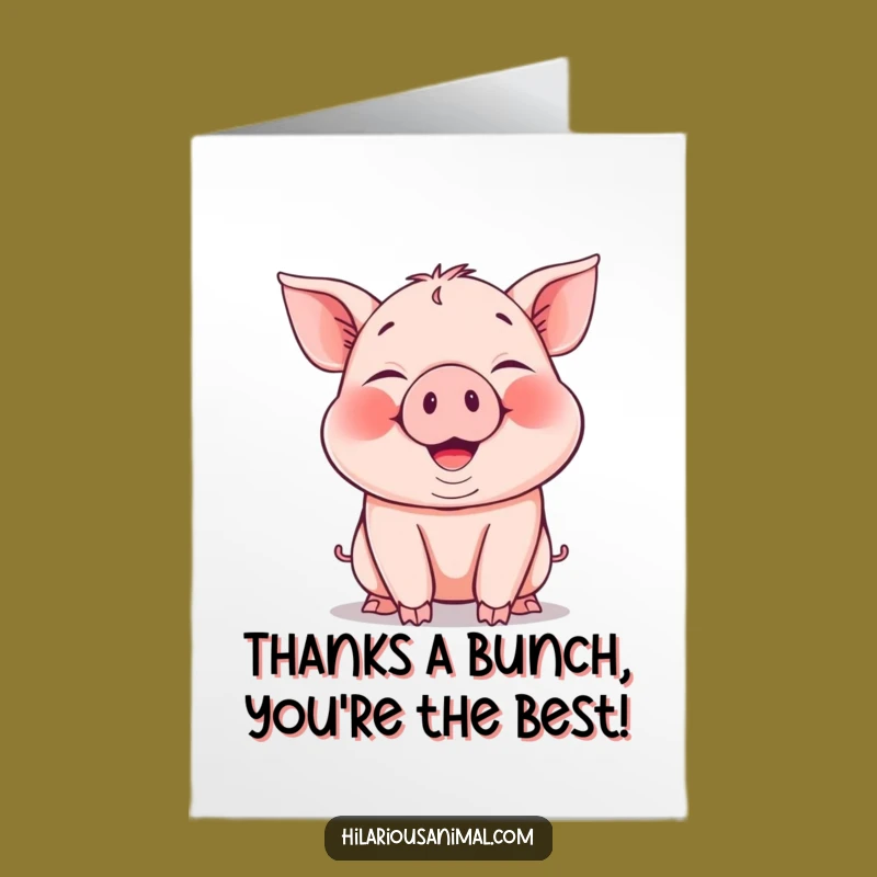 Free Printable Piglet Thank You Card: Snorting Appreciation for a Truly Sweet Downloadable Gift