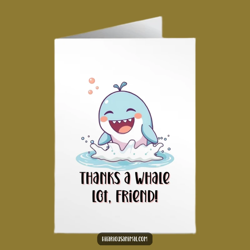 Free Printable Thank You Whale Card: Giggle-Inducing Downloadable for Gratitude