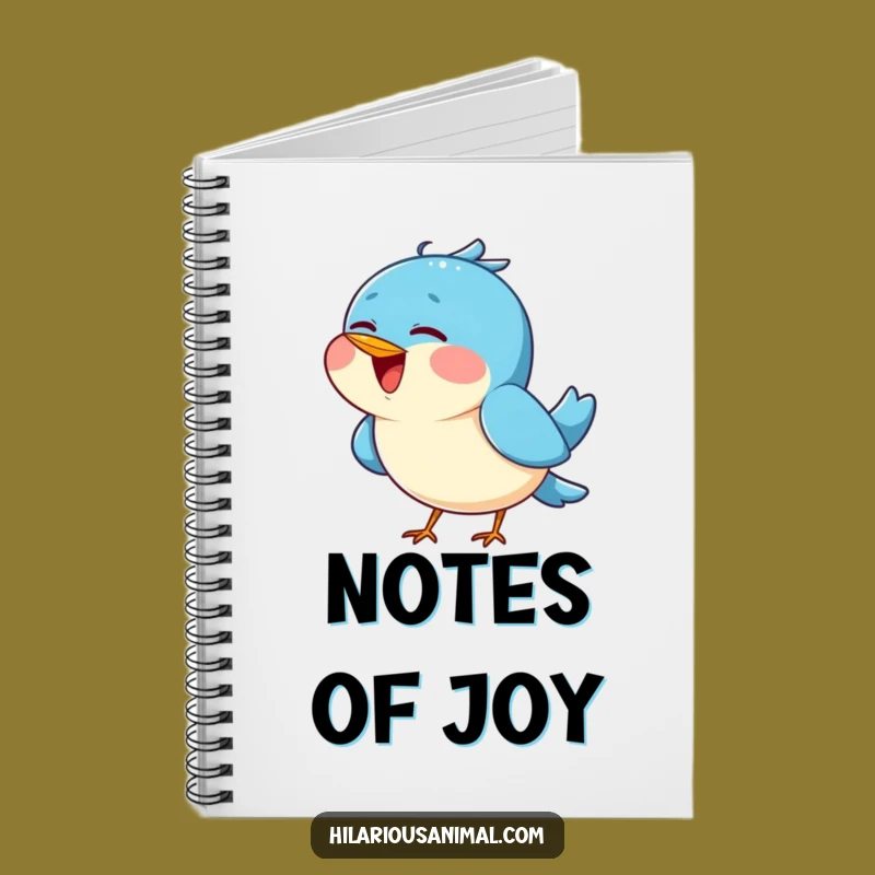 Funny Blue Bird Chirping Notebook: Joyful Journal for Notes Gift