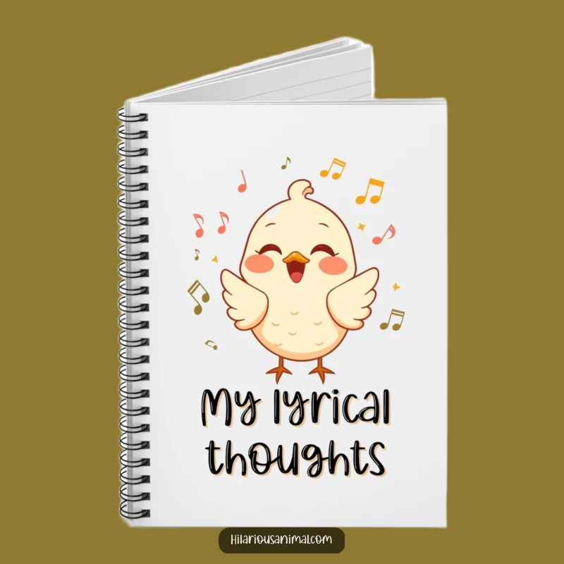 Funny Cheerful Bird Notebook: Compose Your Thoughts with Musical Giggles