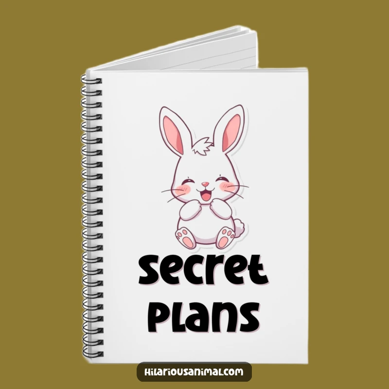 Funny Cheerful Bunny Notebook: Rabbit Journal, Perfect Gift for Writers