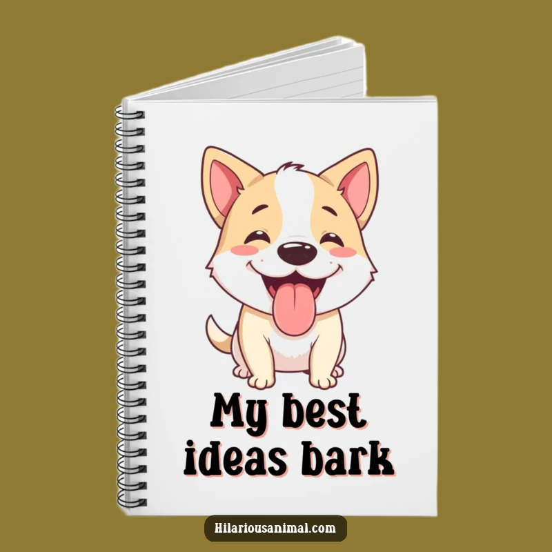 Funny Dog Panting Tongue Out Notebook - Hilarious Journal for Dog Lovers