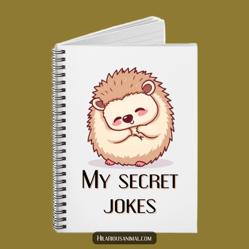Funny Hedgehog Laughing Notebook: Wobbly Ball, Silent Giggles, Cute Journal Gift
