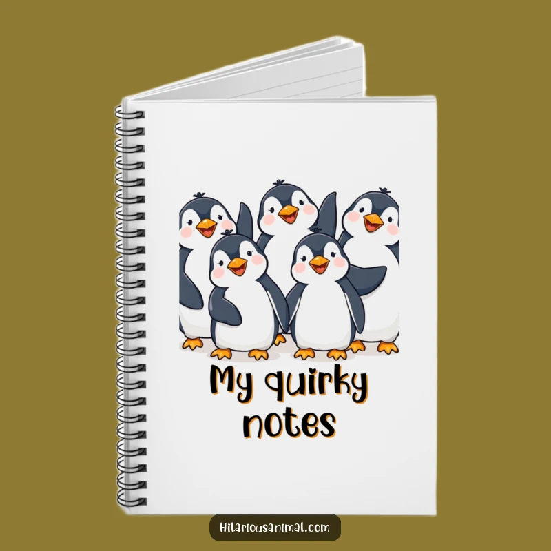 Funny Penguin Giggling Notebook: Jot Down Happy Thoughts with Charm