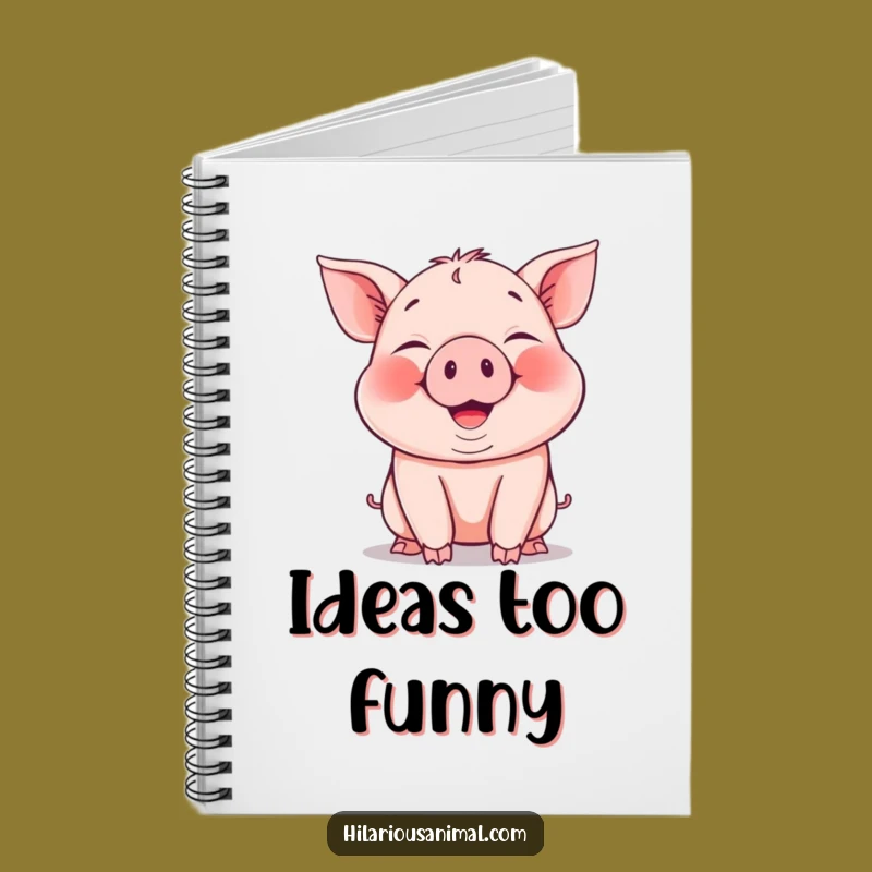 Funny Piglet Notebook - Snorting Laughter Journal, Hilarious Gift for Writers