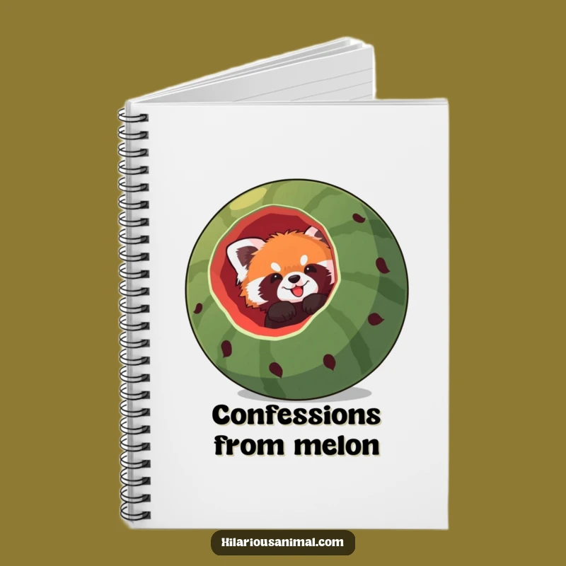Funny Red Panda Watermelon Notebook - Hilarious Journal for Quirky Ideas